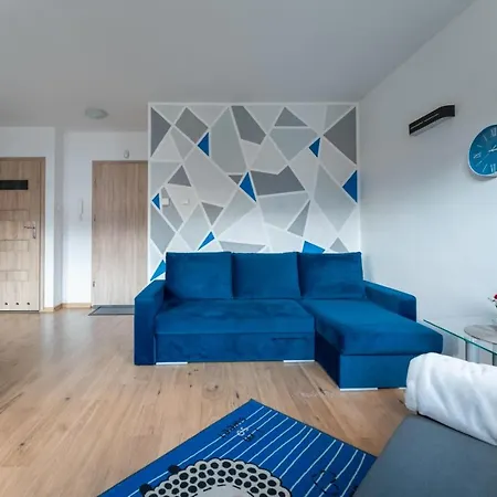 Apartament Lazurowy Widok Centrum - Z Prywatnym Parkingiem - Spaceapart *